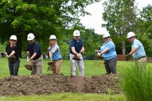 Left to right: Gina Vary, Project Architect, Spillman Farmer Architects; Ron Jerdon, President, Jerdon Construction; Amanda Shurr, President and CEO, LV Zoo; Dean Meiser, Project Manager, Jerdon Construction; Maggie Morse, Curator, LV Zoo; Matt Goense, Secretary, LV Zoo Board of Directors (Owner, Krings Stoves and Fireplaces)