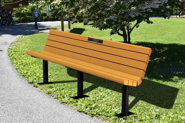 Rendering of a commemorative bench in the Zoo